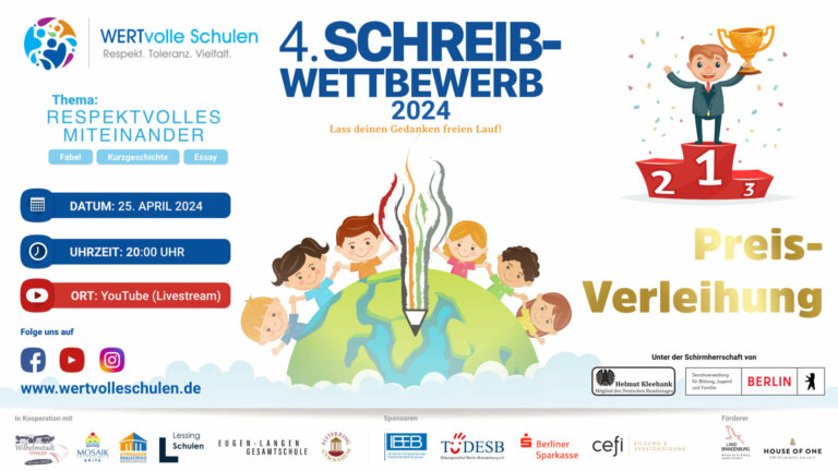 wertvolleschulen schreibwettbewerb 2024 preisverleihung banner